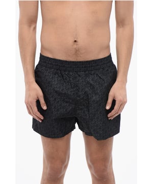 Lente-Zomer, Gemaakt in Italië, Zwart, Logo, Print, Elastische tailleband, 3 zakken