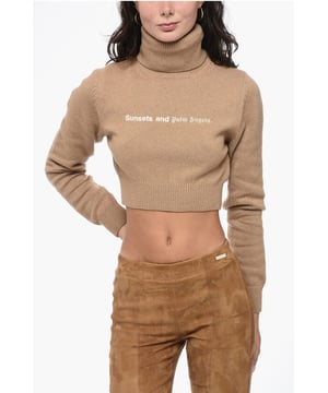 Primavera-Verano, Manga larga, Cuello alto, Hecho en Italia, Beige, SAN VALENTÍN, MATIZES TIERRA