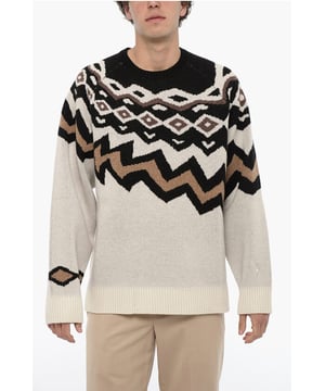 Otoño-Invierno, Beige, Negro, Manga larga, Punto grueso, Bordado, Escote redondo, Punto, REGALO DE NAVIDAD, SAN VALENTÍN, Corte cuadrado