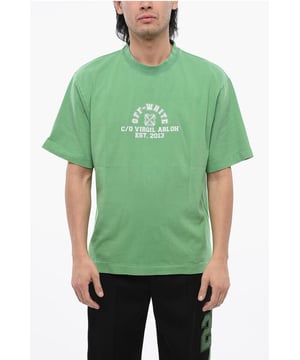 Frescor sin esfuerzo, Primavera-Verano, Hecho en Portugal, Manga corta, Logotipo, Estampado, Cuello redondo, Verde, Jersey, Casual