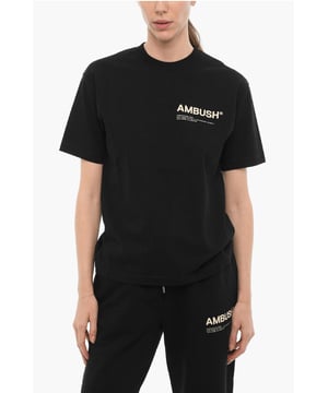 Primavera-Verano, Negro, Logotipo, Mangas cortas, Jersey, Estampado, Hecho en Italia, Cuello redondo