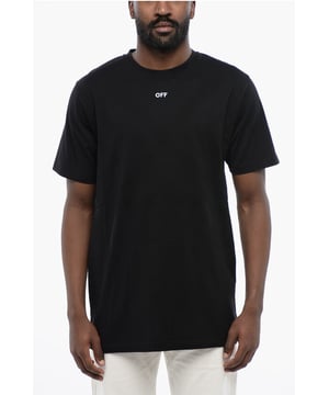 Frescor sin esfuerzo, Negro, Bordado, Jersey, Cuello redondo, Hecho en Italia, Logotipo, Mangas cortas, Primavera-Verano