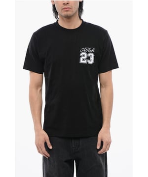 Frescor sin esfuerzo, Primavera-Verano, Negro, Logotipo, Manga corta, Bordado, Jersey, Hecho en Portugal, Cuello redondo
