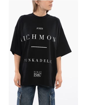 Frühling-Sommer, Schwarz, Logo, Kurze Ärmel, Aufdruck, Rundhalsausschnitt