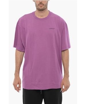 Frescor sin esfuerzo, Primavera-Verano, Jersey, Hecho en Portugal, Morado, Logotipo, Mangas cortas, Estampado, Cuello redondo