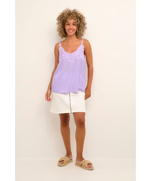 A-shape,Heup lengte,Schouder bandjes  Fijne was 30°, niet bleken, niet in de droger drogen, Druipnat ophangen in de schaduw, koud strijken max. 110° C,.  61% Viscose,39% Polyester