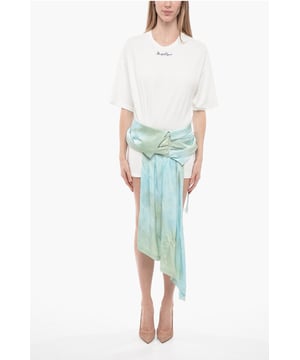 STREET CHIC, Tonos de primavera, Primavera-Verano, Azul claro, Minifalda, Mangas cortas, Hecho en Italia, Bordado