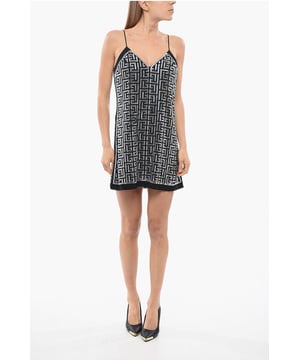 BRILLANTE, Primavera-Verano, Hecho en Francia, Estrás, Minifalda, Logotipo, Sin mangas, Look festivo