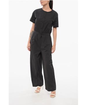 Kurze Ärmel, Schwarz, Knöpfe, Casual, Frühling-Sommer