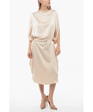Frühling-Sommer, Rosa, Gürtel, Made in Italy, Ärmel im Fledermaus-Stil, Chic