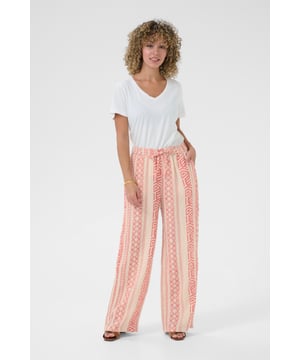 Loose fit,Elastische taille,Lange lengte,Straight  Fijne was 30°, niet bleken, niet in de droger drogen, Druipnat ophangen in de schaduw, koud strijken max. 110° C, Droogreiniging  100% Linnen