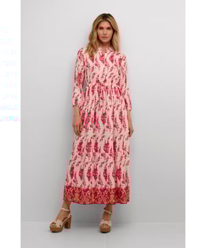 A-shape,Midi lengte,3/4 mouwen  Fijne was 30°, niet bleken, niet in de droger drogen, Druipnat ophangen in de schaduw, koud strijken max. 110° C, Chemisch laten reinigen.  100% Viscose