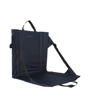 100% Polyester. Pockets: Mesh Pocket. Back Rest, Padded Back. Carry Handle, Foldable, Padded Base. Lightweight. Design: Logo, Plain.