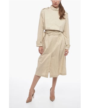 Frühling-Sommer, Beige, Knöpfe, Gürtel, Casual, Ärmel mit Knöpfen, Lange Ärmel, Gürtelschlaufen, Made in Italy, NIGHT IS YOUNG, EARTH NUANCES