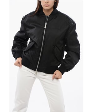 Con bajo elástico, Primavera-Verano, Negro, 2 bolsillos, Cintura elástica, Forro acolchado, Mangas largas, Forrado, Cierre de cremallera, Hecho en Italia, Casual, Cierre delantero, Fresco sin esfuerzo