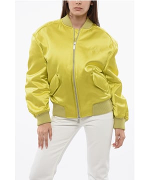 Primavera-Verano, Amarillo, 2 bolsillos, Cierre de cremallera, Forro acolchado, Mangas largas, Cintura elástica, Bajo elástico, Hecho en Italia, Cierre delantero, Casual, Fresco sin esfuerzo