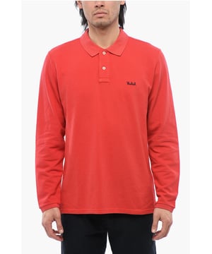 Primavera-Verano, Rojo, Manga larga, Bordado, Logotipo, Cuello polo