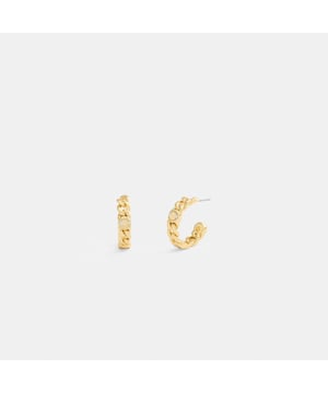 Rivet Chain Hoop Earrings,  Length: 2.00 cm,  Height: 2.00 cm