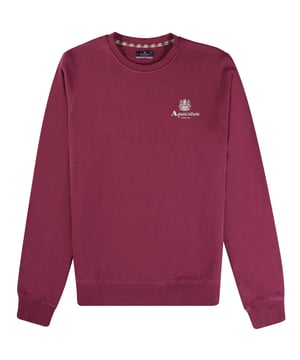 Verrijk je garderobe met de Aquascutum Active Small Logo Burgundy Jumper. Deze stijlvolle FW23 fleece met ronde hals heeft het iconische kleine logo-ontwerp en is gemaakt van 100% premium katoen voor uitzonderlijk comfort. Een tijdloos bordeauxrood item dat moeiteloos luxe en casual stijl combineert voor de veeleisende heer