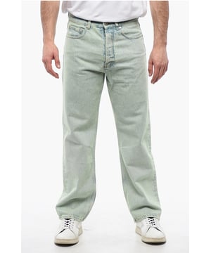 Primavera-Verano, Azul claro, Lavado claro, 5 bolsillos, Algodón vaquero, Botones, Cierre de cremallera, Trabillas para cinturón, Corte regular, Casual, Denim Rules, Tobillo 24cm