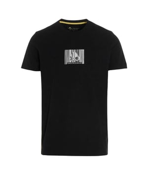 Elevate your casual wardrobe with this premium Moose Knuckles Barcode Design Black T-Shirt. Crafted in Peru with meticulous attention to detail, this stylish black tee delivers the perfect blend of comfort and sophisticated urban appeal that discerning gentlemen demand. 100% Cotton