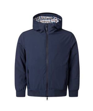 Verrijk je collectie bovenkleding met dit premium Aquascutum Active Hooded Jacket in elegant marineblauw. Gemaakt van 100% polyester, combineert dit FW23 herenjack luxe Britse traditie met praktische functionaliteit, perfect voor de veeleisende heer die zowel stijl als prestaties eist