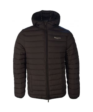 Experience the Aquascutum ACTIVE 100GR HOODED JACKET, a sophisticated lightweight technical jacket designed for the modern man. Engineered with premium Primaloft® 100% Polyester padding, this sleek black model delivers exceptional warmth without bulk. Perfect for transitional weather, this versatile piece combines Aquascutum's renowned craftsmanship with innovative performance technology for unmatched comfort and style