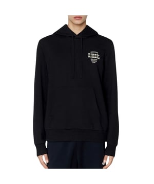 Elevate your casual wardrobe with the Diesel Black Hooded Jumper. This premium-crafted men's hoodie combines Diesel's iconic style with exceptional comfort, making it an essential addition to your fashion collection. 100% Cotton