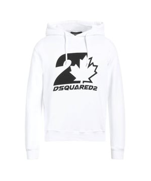 Consigue un look moderno y desenfadado con esta sudadera blanca con capucha Dsquared2. El cordón ajustable y los puños elásticos garantizan un ajuste cómodo, mientras que el gran texto Dsquared2 en negro en la parte delantera le da un toque moderno. Hecha 100 % con algodón suave y transpirable, esta sudadera es perfecta para cualquier ocasión. Luce tu estilo y representa a Italia con orgullo. ¡Renueva tu armario con Dsquared2 hoy mismo!
