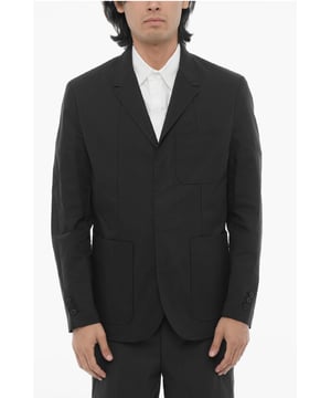 Primavera-Verano, Negro, Botones, 2 bolsillos, Mangas con botones, Manga larga, Sin forro, Chaqueta de abotonadura sencilla, Bolsillo en el pecho, Bolsillo de parche, NIGHT IS YOUNG, Look festivo, Corte ajustado