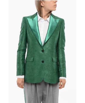 Primavera-Verano, 2 bolsillos, Bolsillo en el pecho, Verde, Forrado, Chaqueta sencilla, Bolsillo con solapa, Hecho en Italia, Look festivo