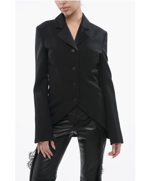 Primavera-Verano, Negro, Botones, Mangas con botones, Mangas largas, Forrado, Chaqueta de abotonadura sencilla, Hecho en Italia, Chic, Clásico
