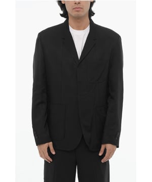 Lente-Zomer, Knopen, Mouwen met knopen, Lange mouwen, 2 zakken, Borstzak, Binnenzak, Ongevoerd, Enkelrijs jasje, Opgestikte zak, Zijsplit, NIGHT IS YOUNG, Feestelijke look, Slim fit