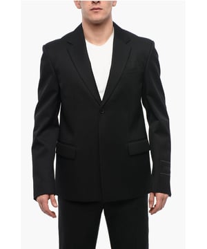 Primavera-Verano, Negro, Botones, Mangas con botones, Logotipo, Bordado, Mangas largas, Forrado, 2 bolsillos, Bolsillo en el pecho, Bolsillo interior, Chaqueta sencilla, Hecho en Italia, Casual, Bolsillo con solapa