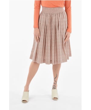 Patrón estampado, Cintura elástica, Vestido evasé, Primavera-Verano, Multicolor, SAN VALENTÍN, Mundo Estampado