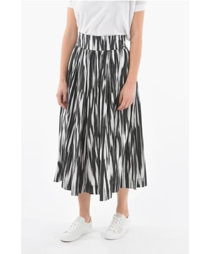 Cintura elástica, Vestido evasé, Primavera-Verano, Blanco y Negro, SAN VALENTÍN