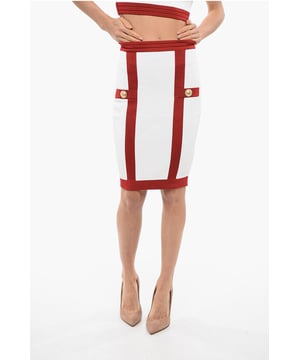 Primavera-Verano, Elástico, Botones, Cierre de cremallera, Estilo lápiz, Hecho en Francia, Chic