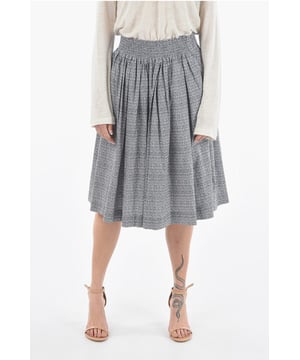Cintura elástica, Detalle plisado, Estampado, Primavera-Verano, Azul, SAN VALENTÍN, Mundo Estampado