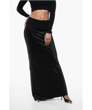 Primavera-Verano, Negro, Cremallera lateral, Encaje, Satén, Cierre con corchetes, Elástico, Estilo tubo, Hecho en Italia