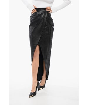 Primavera-Verano, Negro, Estilo lápiz, Abertura, drapeado