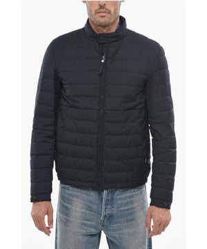 Herfst-winter, Blauw, Lange mouwen, Gewatteerde voering, Logo, Gevoerd, Binnenzak, Sluiting aan de voorkant, Ritssluiting, Ritssluiting, PUFFER JACKETS