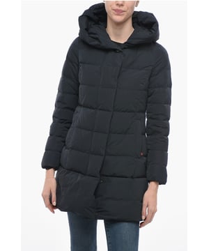 Otoño-Invierno, Azul, Cierre de cremallera, 2 bolsillos, Capucha, Manga larga, Forro acolchado, Cierre delantero, Cierre oculto, Forrado, Botones, CHAQUETAS ACOLCHADAS