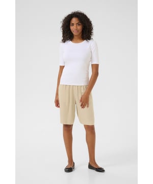 Regular fit,Elastische Taille,Über Knielänge,Weite leg  Schonwäsche 30°, Nicht bleichen, Nicht im Trockner trocknen, Tropnass aufhängen im Schatten, Warm bügeln max. 150° C, Trockenreinigung  70% Viskose (LivaEco™),30% Leinen