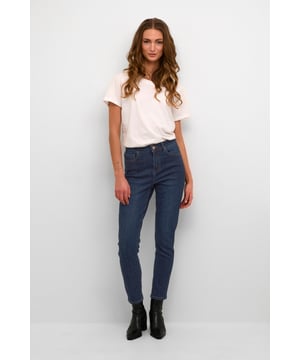Slim fit,Hohe Taille,Knöchellänge,Slim  Schonwäsche 40°, Nicht bleichen, Trocknen im Trockner schonend, Tropnass aufhängen im Schatten, Warm bügeln max. 150° C, Trockenreinigung  75% Baumwolle,13% Viskose,10% Polyester,2% Elasthan