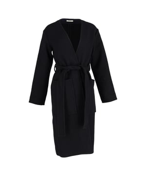 VINTAGE, RRP AS NEW
Quiet luxury, redefined.
Wrap yourself in the ultimate expression of elegance with the Celine Belted Coat in Black Cashmere. Designed in a fluid, minimalist silhouette, this coat exudes understated sophistication with its buttery-soft cashmere, tailored shoulders, and a self-tie belt that cinches the waist for a graceful, feminine shape. The deep black hue offers timeless versatility, making it the ideal outer layer for everything from silk dresses to structured workwear. It’s not just a coat—it’s a wardrobe investment in everyday refinement.

Celine Belted Coat in Black Cashmere
Condition: Excellent
Signs of wear: No retail tag but Brand tag on., No visible sign of wear., 
Packaging: None
Color: Black 
Material: Cashmere
Size: EU | 38
Measurements: Length: 1150; Chest: 550
SKU: NAPPUGBCL473819W