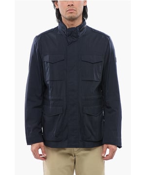 Frühling-Sommer, Mitternachtsblau, Kapuze, Lange Ärmel, Versteckte Kapuze, Reißverschluss, Taschen