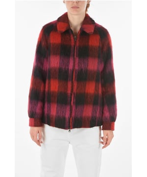 Otoño-Invierno, Rojo, Forro acolchado, Cierre de cremallera, Mangas largas, Cuadros escoceses, Mangas con botones, Hecho en Italia, Cierre delantero, Mundo estampado, SEPTIEMBRE