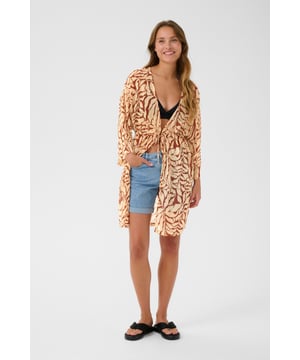Loose fit,Boven de knie,3/4 mouwen  Wassen op 30°, niet bleken, niet in de droger drogen, Druipnat ophangen in de schaduw, warm strijken max. 150° C, Droogreiniging  100% Polyester