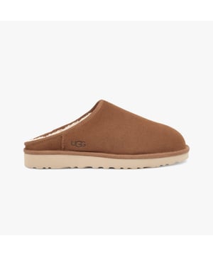 UGG CLASSIC SLIP-ON Mens Slippers Chestnut
 Upper Material: Suede
Lining Material: Sheepskin
Sole Material: Rubber
Closure/Fastening: Slip-On
Features: Warm Lining,Comfort,Lightweight
Toe Shape: Round
Shoe Width: Regular
Item Weight: 0.45 KG
Heel Height: Flat (Under 2.5cm)
Slipper Style: Mule
Gift Boxed: NoProduct Code: 1129290-CHE