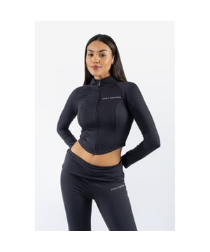 Een sportieve stijl, deze jasje van Juicy Couture heeft een cropped pasvorm voor een hedendaags profiel.